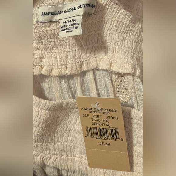 American Eagle Lace Smocked Off The Shoulder Top - Picture 4 of 4